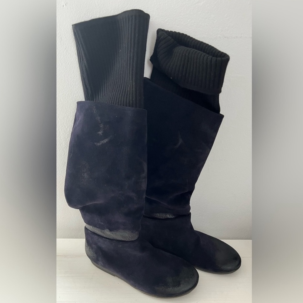 Marsell Women’s suede navy boots